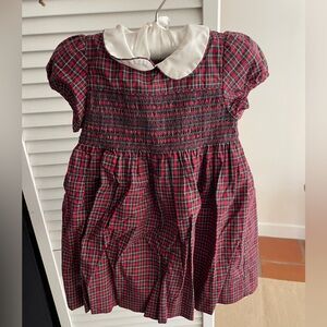 Ralph Lauren Dress 12 months Red Plaid Dress with White Collar
